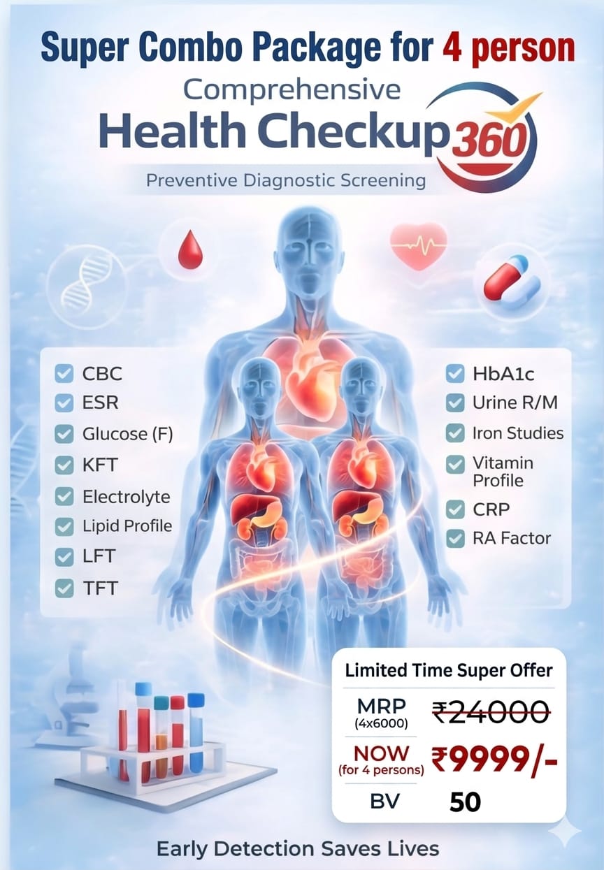 COMBO PACKAGE FOR 4 PERSON HEALTH CHECKUP 